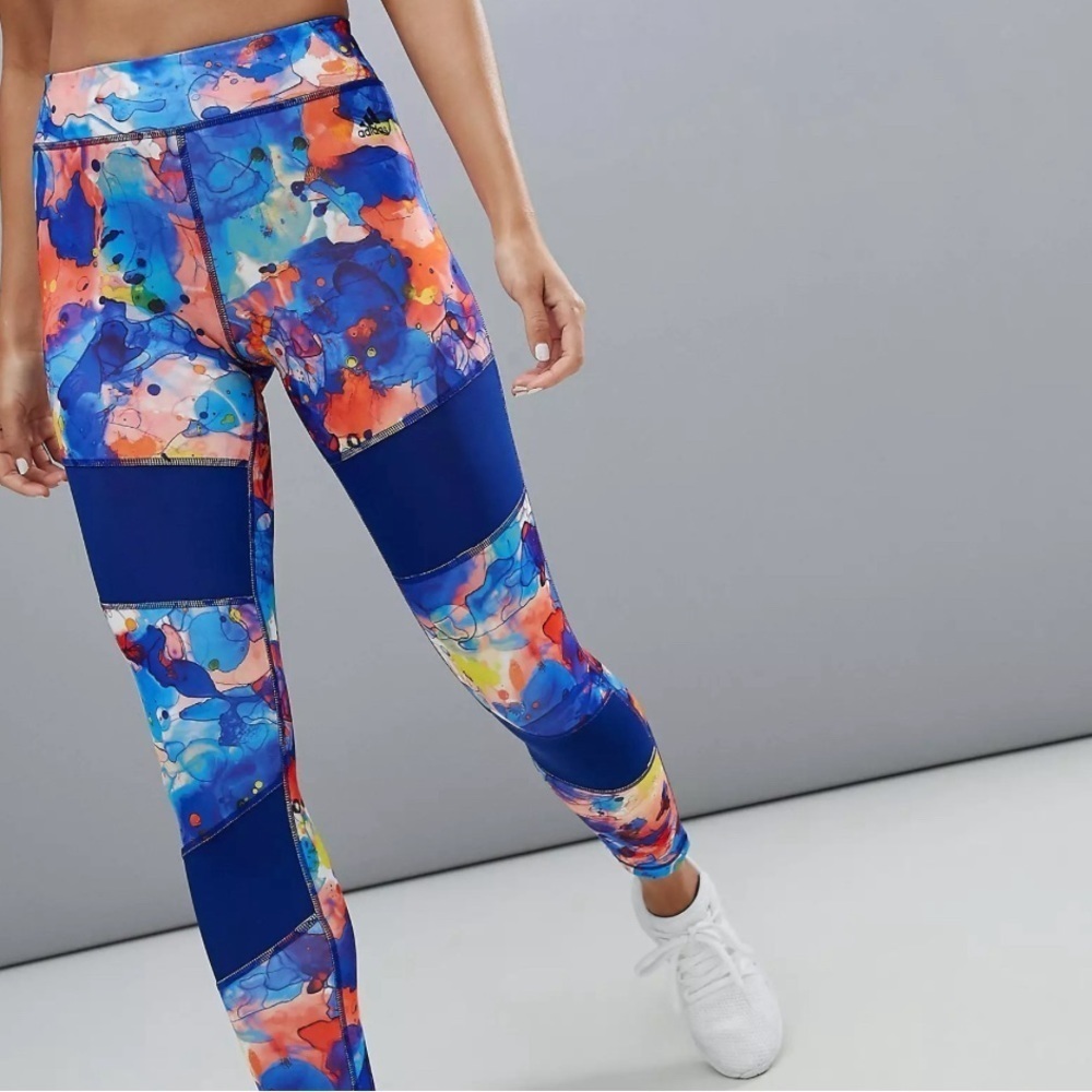 Adidas Performance Training Printed Mesh Panel Le… - image 2